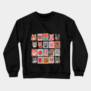 a lot of cats in the frames Crewneck Sweatshirt